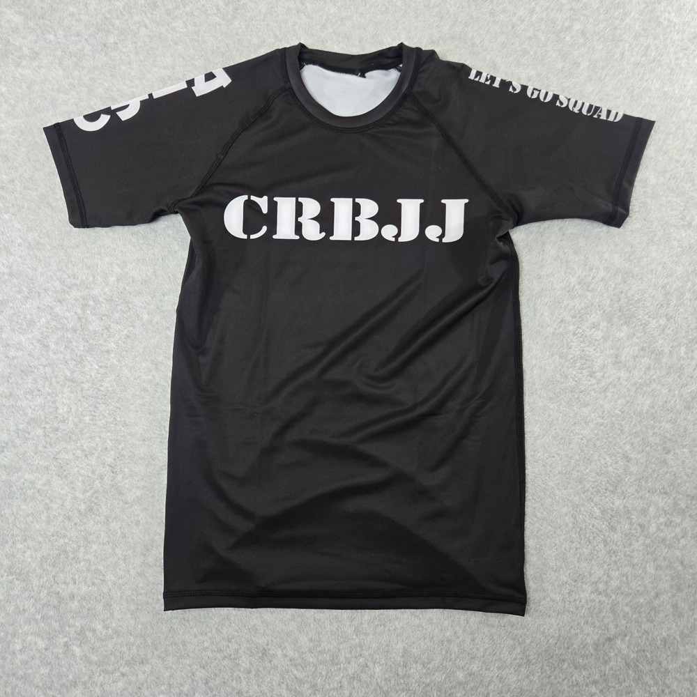 Brazilian Jiu Jitsu Rashguard Adult Mens Large Short Sleeve MMA BJJ  Black Shirt